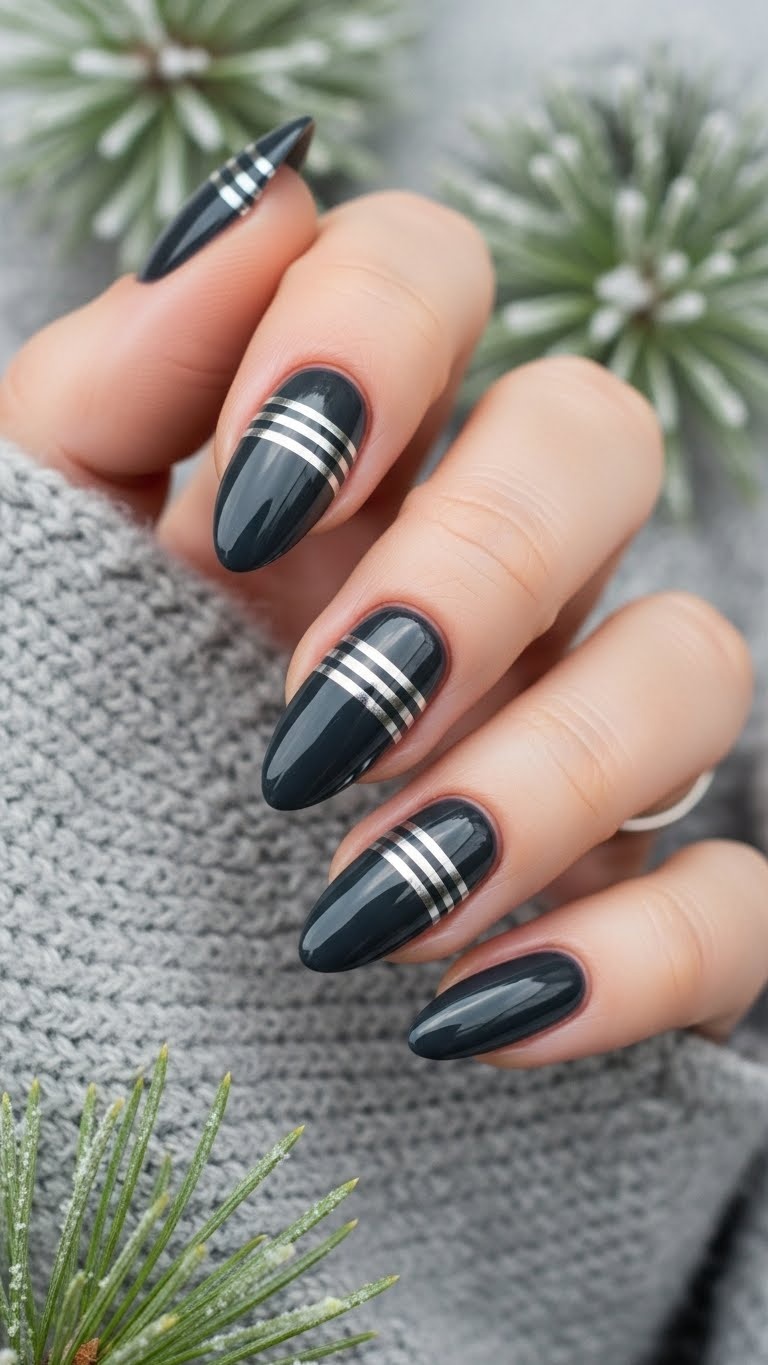 Steel Gray with Metallic Stripes