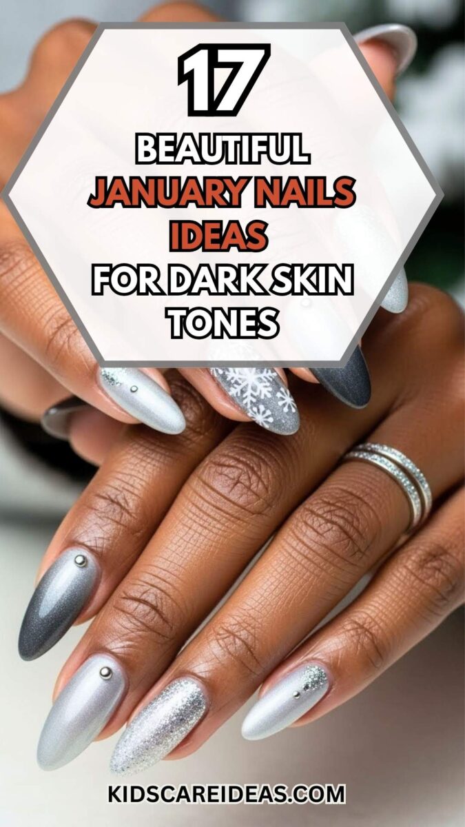 January Nails Ideas for Dark Skin Tones