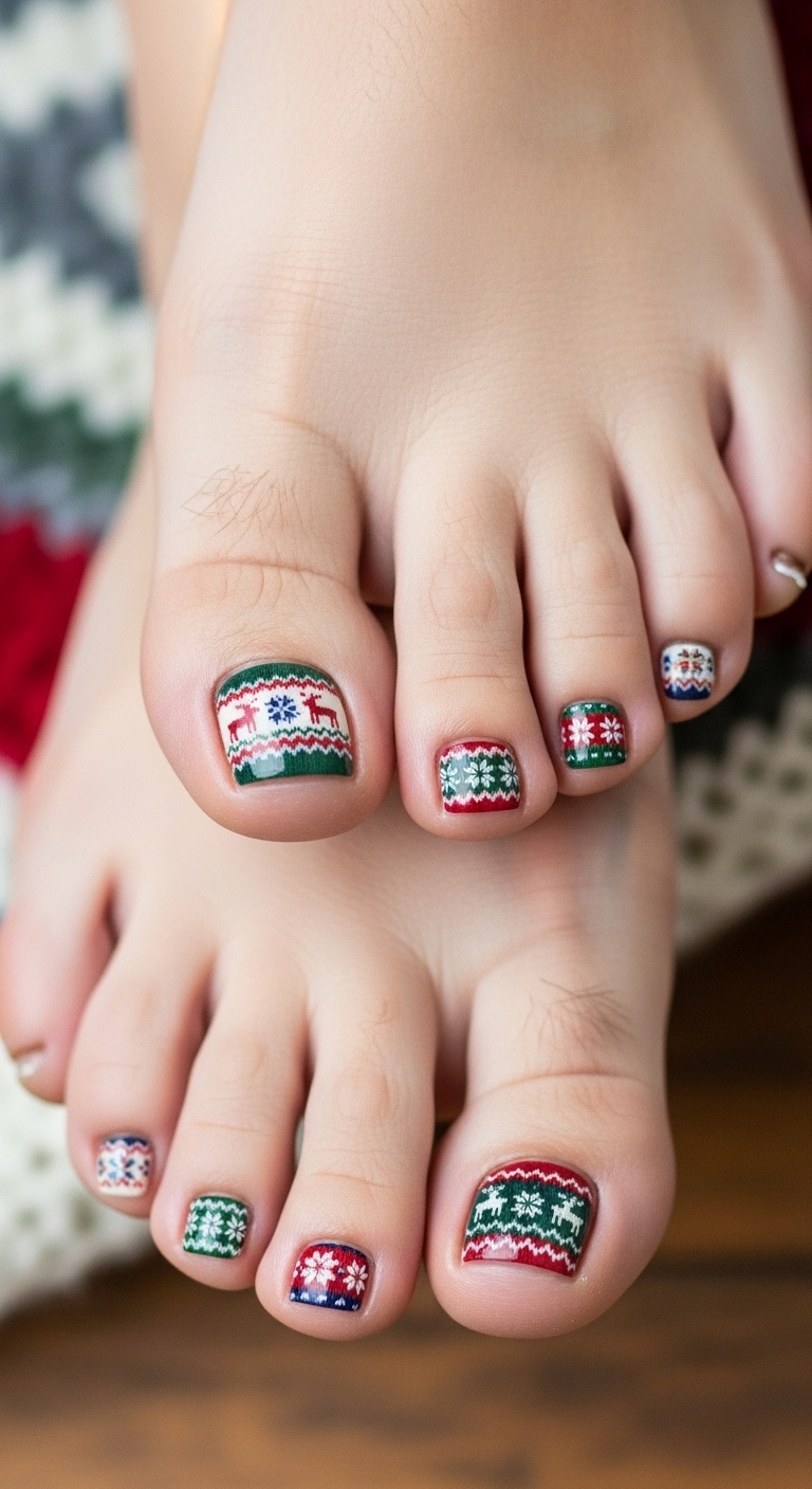 Festive Fair Isle Knitted Socks Look