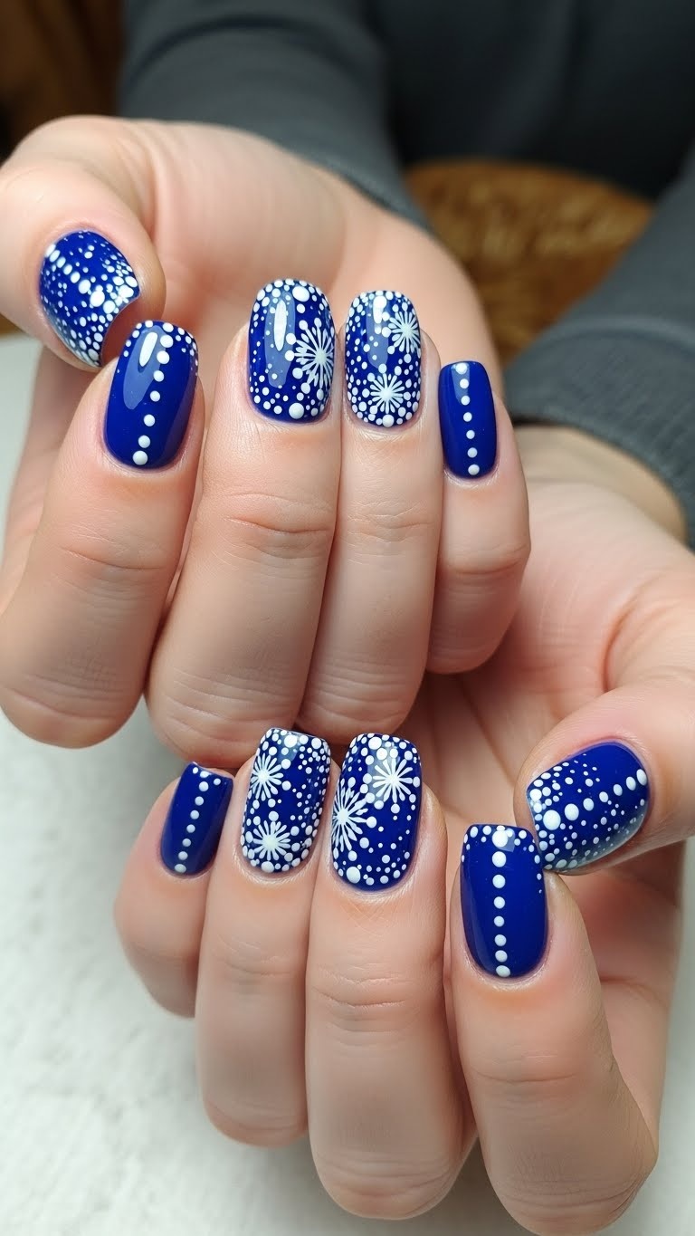 Sky Blue Base with Frosty Dots