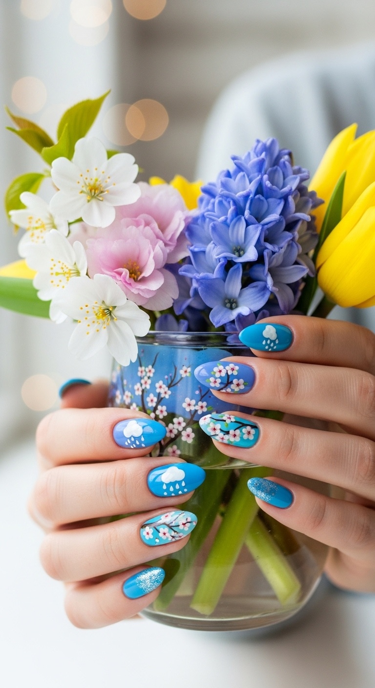 April Showers Blue Accent