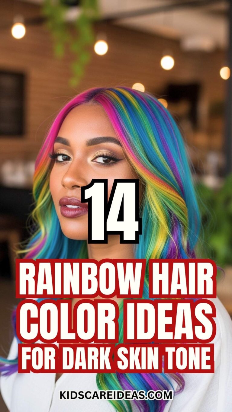 Rainbow Hair Color Ideas for Dark Skin tone