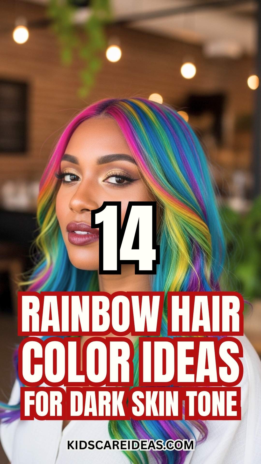 Rainbow Hair Color Ideas for Dark Skin Tone