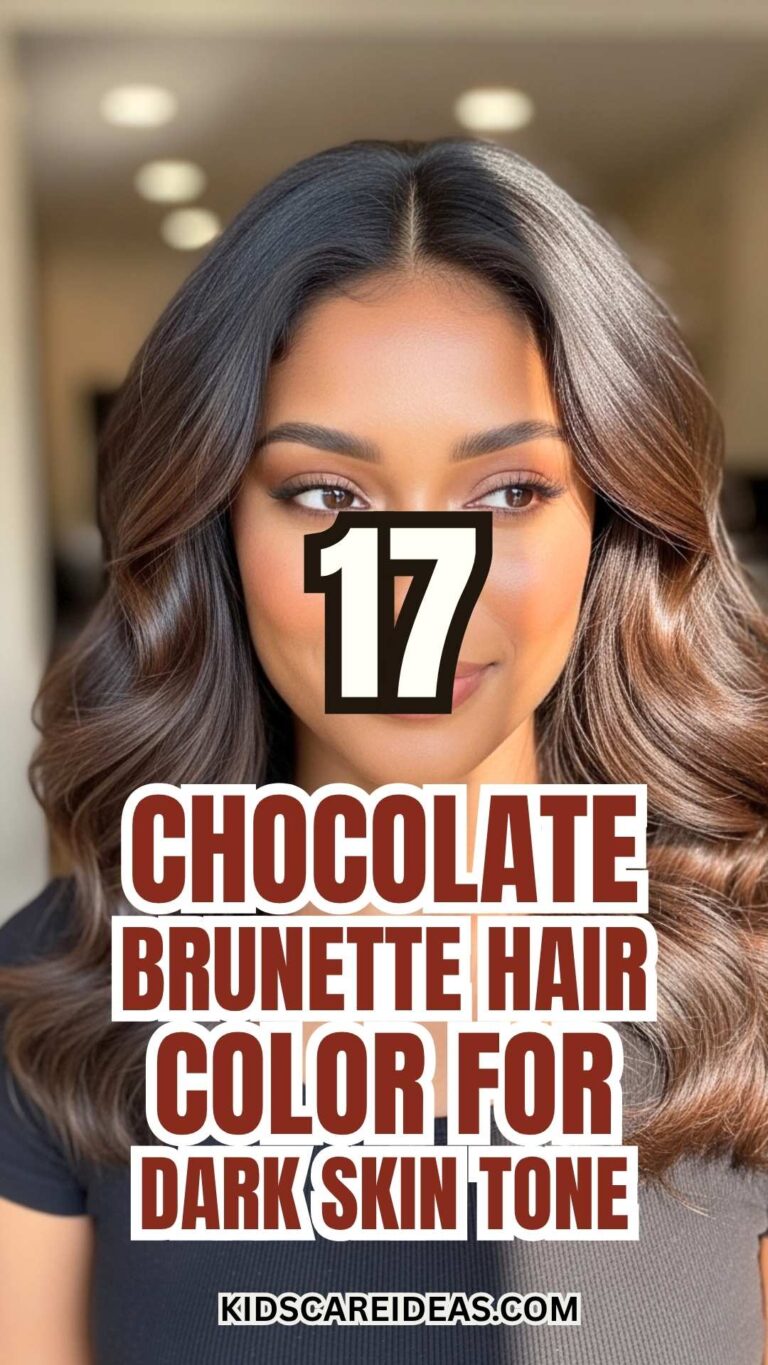 Chocolate Brunette Hair Color for Dark Skin Tone
