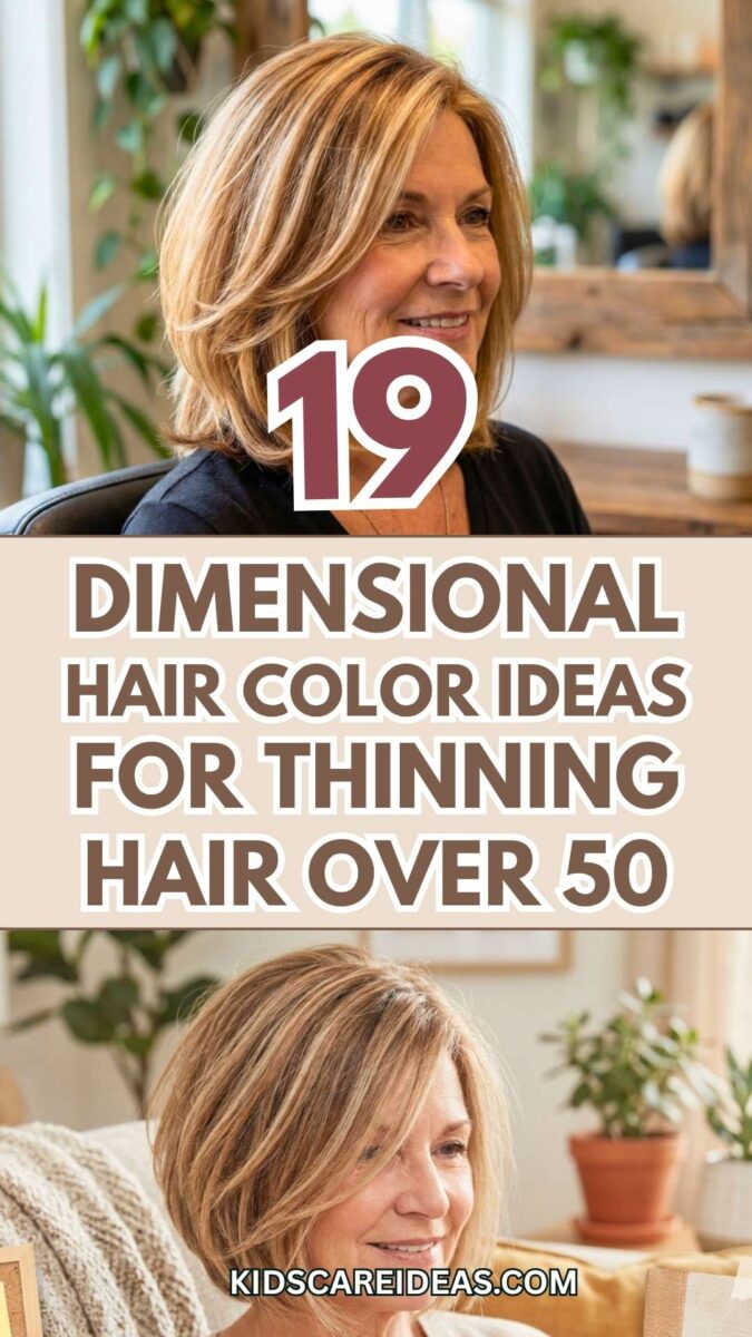 Dimensional Hair Color Ideas For Thinning Hair Over 50