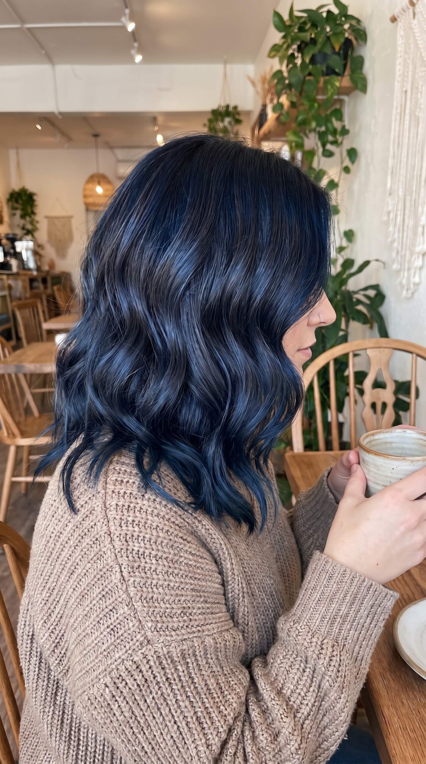 Midnight Blue Black Hair