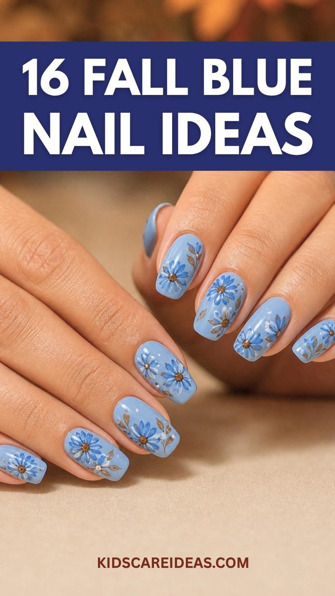 Fall Blue Nail Ideas