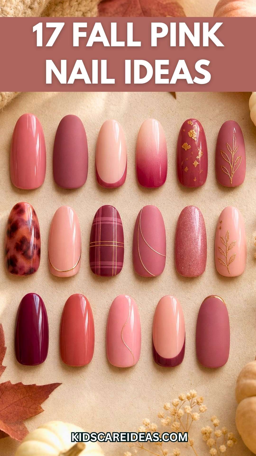 Fall Pink Nail Ideas